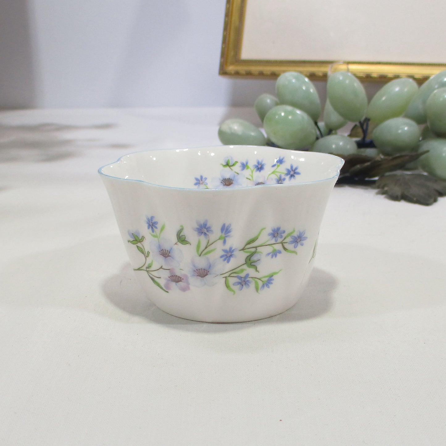 Shelley Porcelain Dainty Blue Rock Open Sugar Bowl PG 58