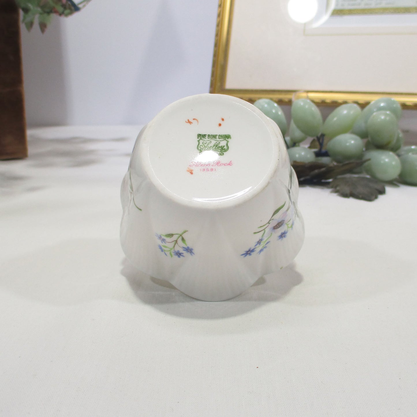 Shelley Porcelain Dainty Blue Rock Open Sugar Bowl PG 58