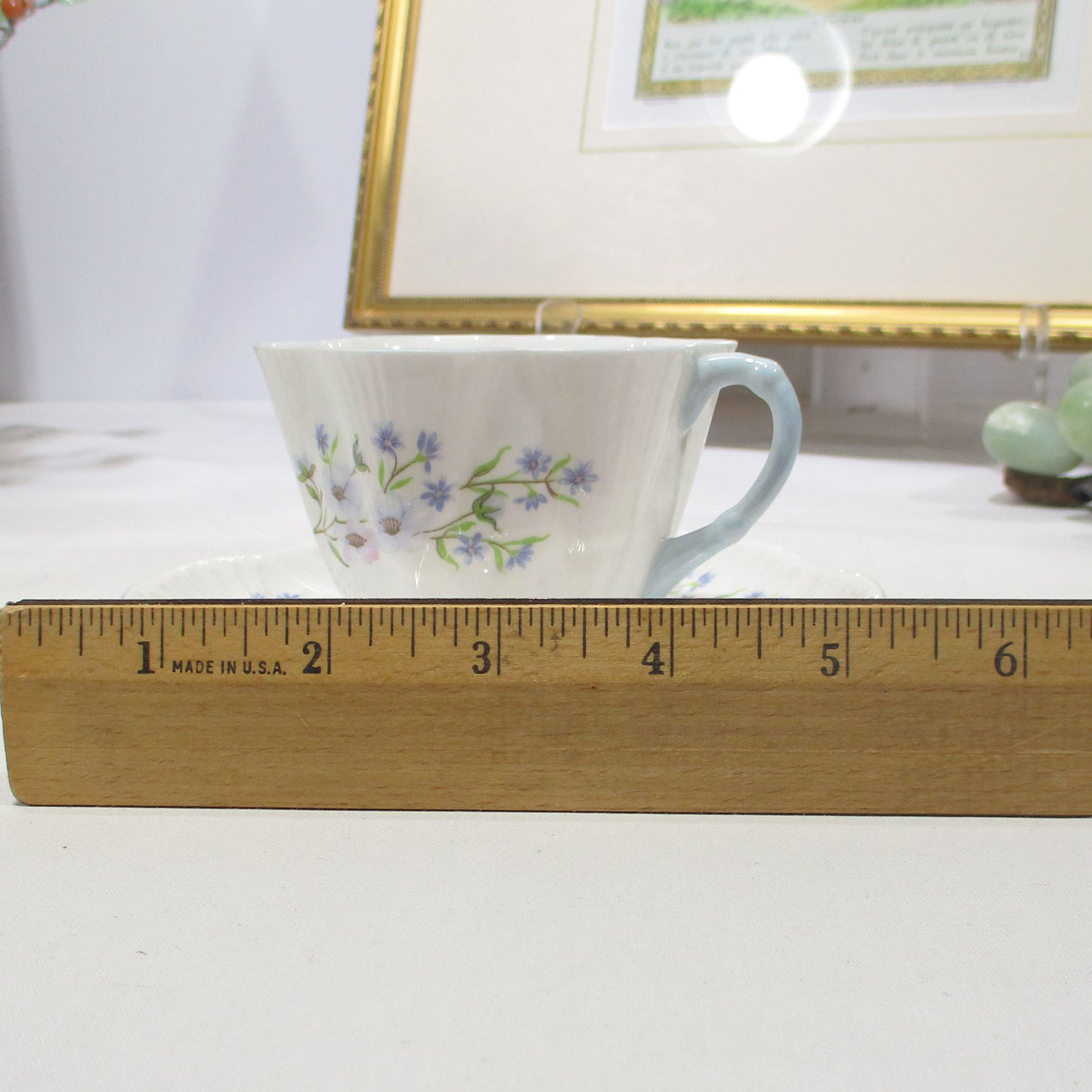 Shelley Porcelain Dainty Blue Rock Sugar Bowl and Creamer