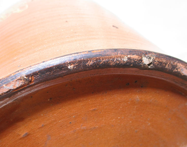 Huge Redware Crock Slip-Decorated and Signed