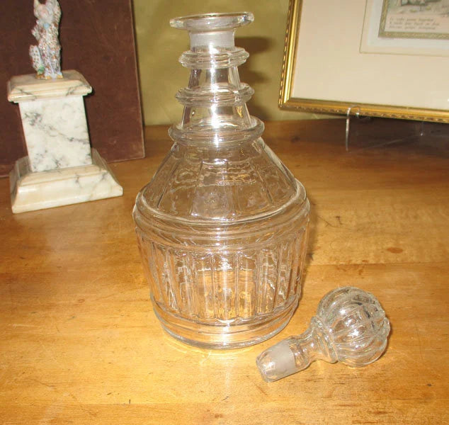 Antique Early 19th Century Blown Molded Decanter Pontil Mark