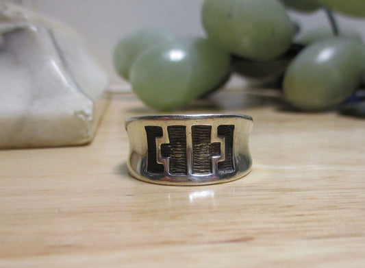 Gr 117 Southwestern Carolyn Pollack Relios Sterling Silver Ring Size 9 1/2