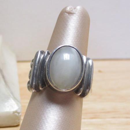 Claudia Agudelo Sterling Silver & Mother-of-Pearl Ring For EXEX ~ Vintage Size 7