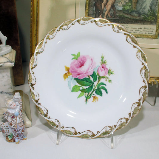 Old Paris Limoges Hand-painted Floral 19th Century Plate