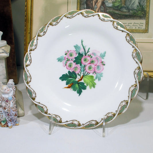 Old Paris Limoges Hand-painted Floral 19th Century Plate