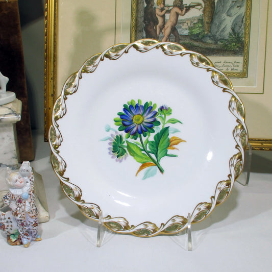 Old Paris Limoges Hand-painted Floral 19th Century Plate