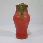 Scavo Italian Murano Moretti Art Glass Orange Green Pitcher Ewer