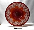 Vetro Soffiato Murano Venetian Enamel Ruby Glass Bowl Vittorio Zecchin HUGE 18"