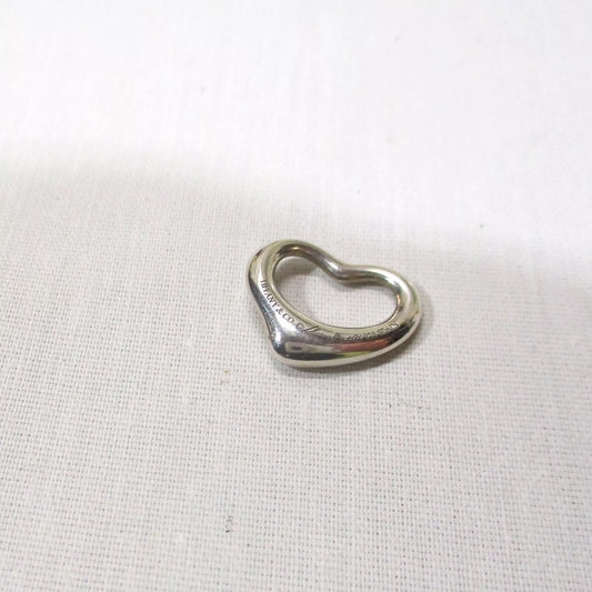 Gr 154 Tiffany & Company Elsa Peretti Open Heart Small Charm Sterling Silver 925 16mm